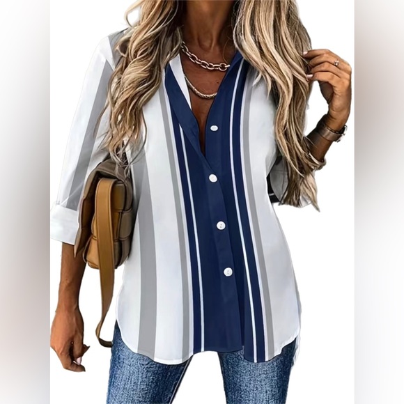 New SILEANSHOW button down blouse - Picture 1 of 8